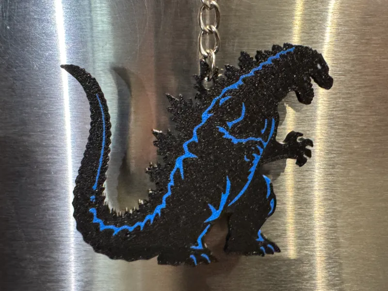 Godzilla key chain