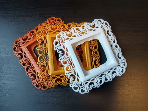 Letrero o emblema decorativo: Jugendstil-Rahmen für Busch-Jaeger - Filigran Ed. — referencia de MakerWorld