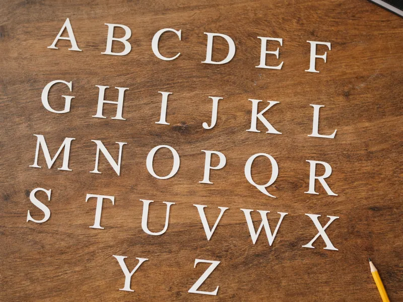 Lettere Alfabeto Times New Roman