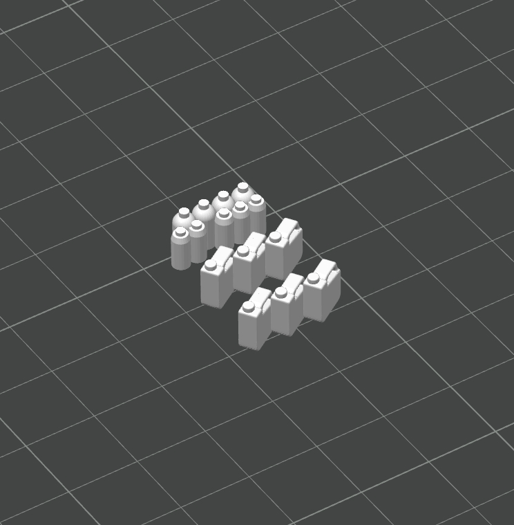 Miniatura 2 do modelo 3D 1/64场景配件：商品货架