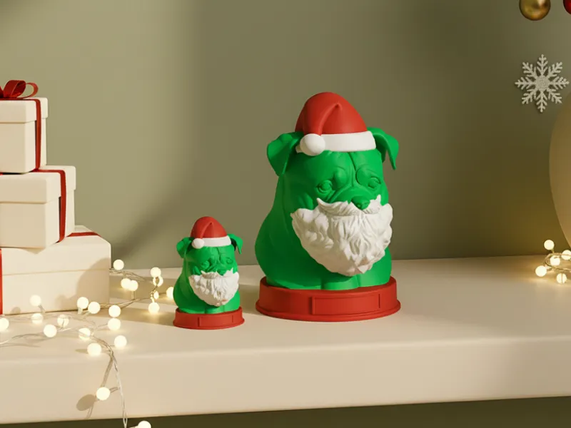 American Bulldog - Christmas Dog Bust