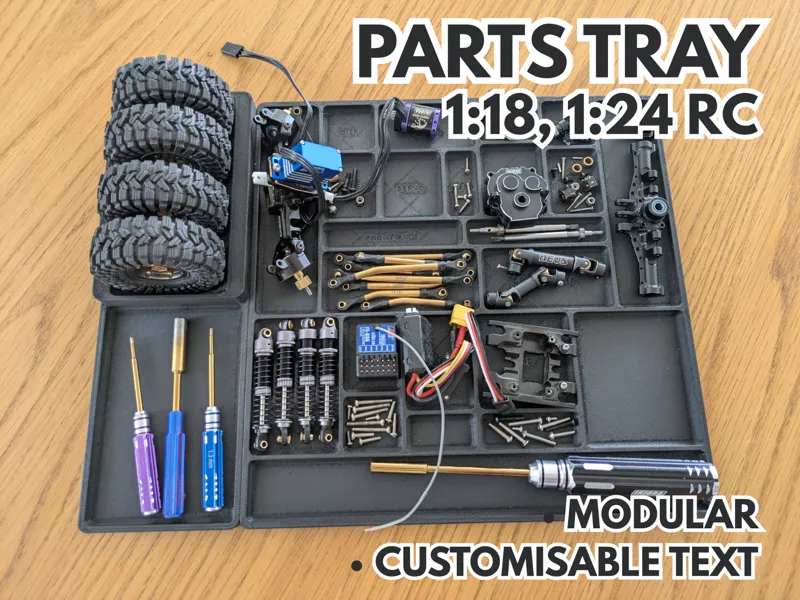 RC Parts Tray for 1:18 & 1:24 scale