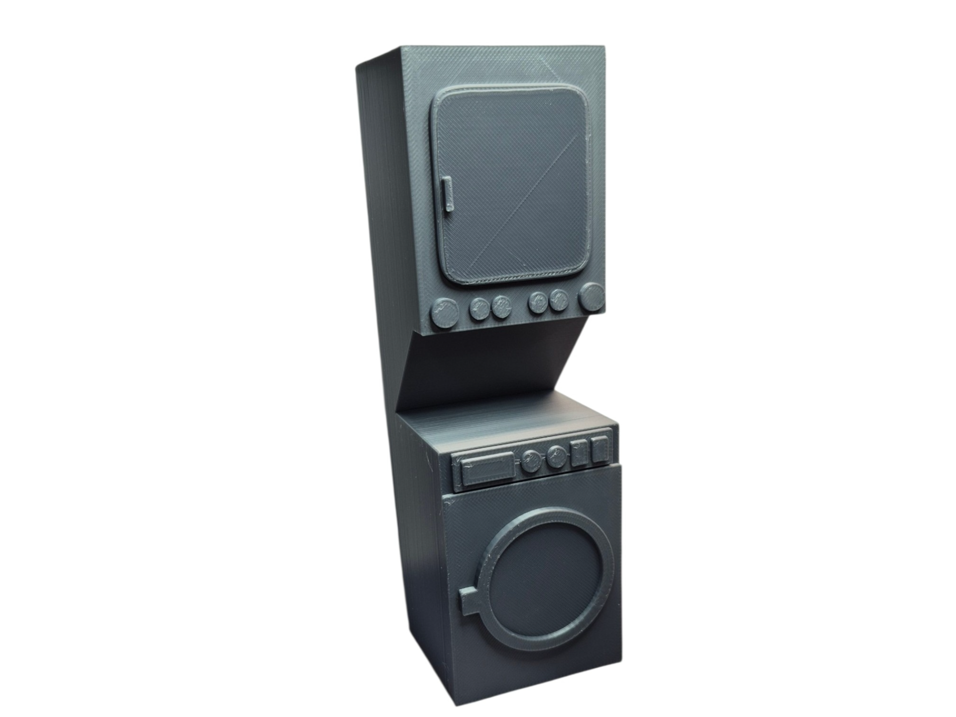 Dollhouse stacked washer and dryer set 