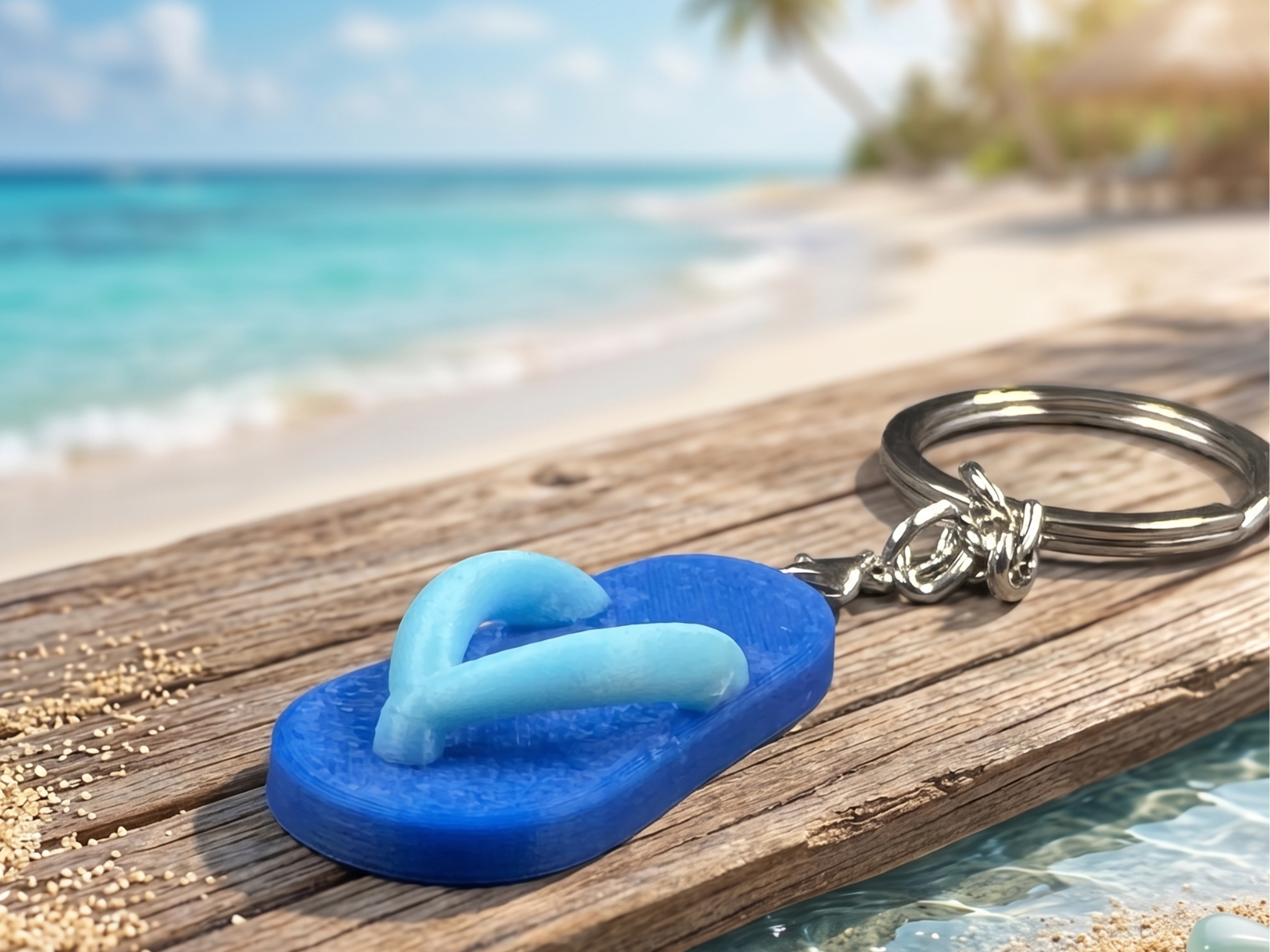 Miniature Flip Flop Keychain