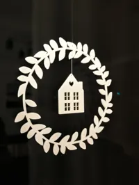 Couronne de fenêtre hiver/Noël — photo 4