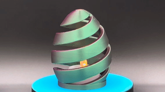 Spiral Egg Lamp for Tea Light & LED Lamp Kit