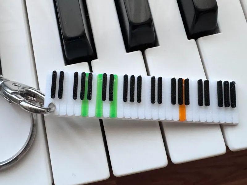 Piano Keyboard Keychains