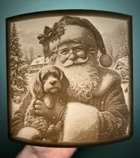 Lithophane Père Noël et son chien — photo 2
