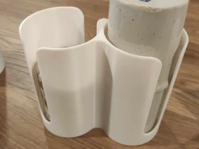 Double Cup Holder / Organizer Ø 70mm H126mm