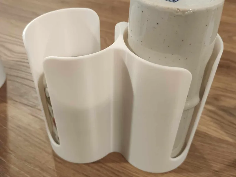 Range / organisateur de tasse double Ø 70mm H126mm