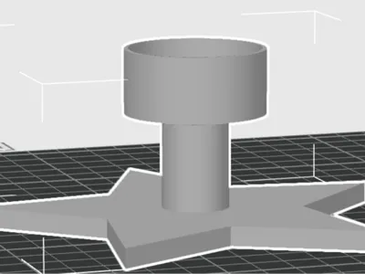 LED Tealight Holder with star and slightly raised