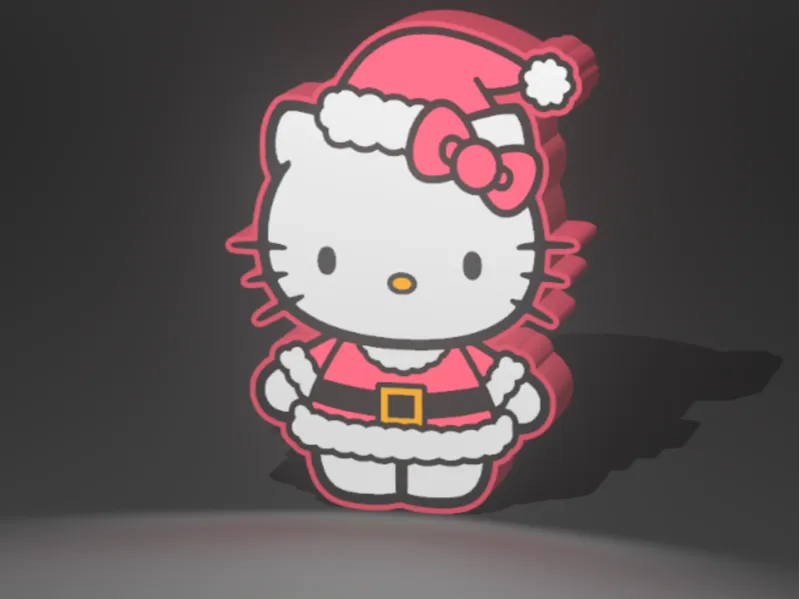 Christmas Hello Kitty Lightbox Deco Model