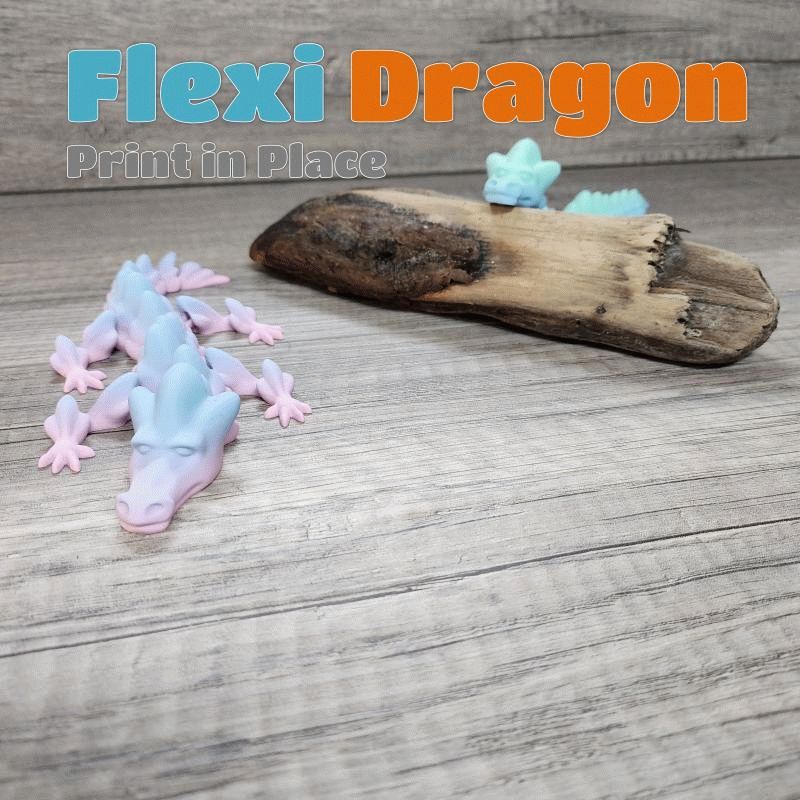 Cute flexi Dragon - Print in Place 