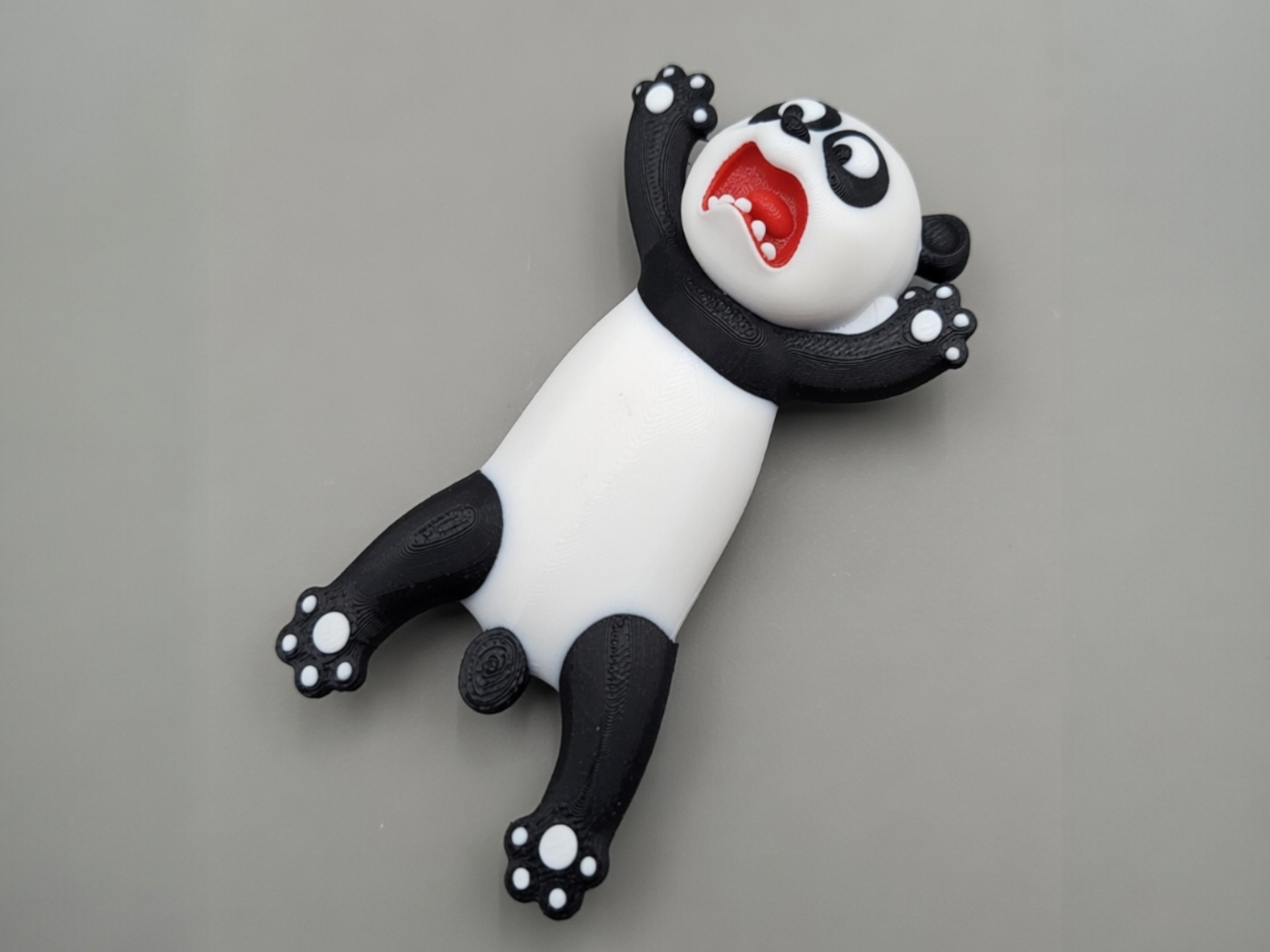 Squished Panda Bookmark - Screaming Panda Clip