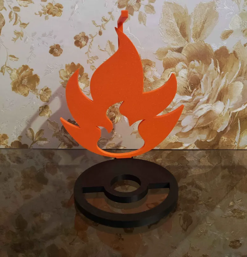 Fire Energy standee with hanger for Pokemon