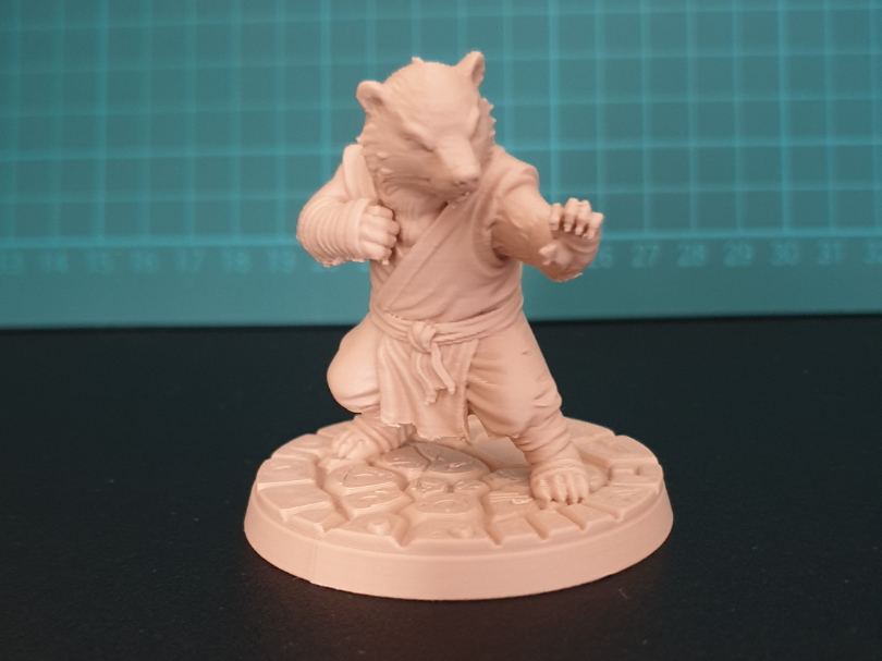 Badger Monk Miniature | Tabletop Dnd Figure