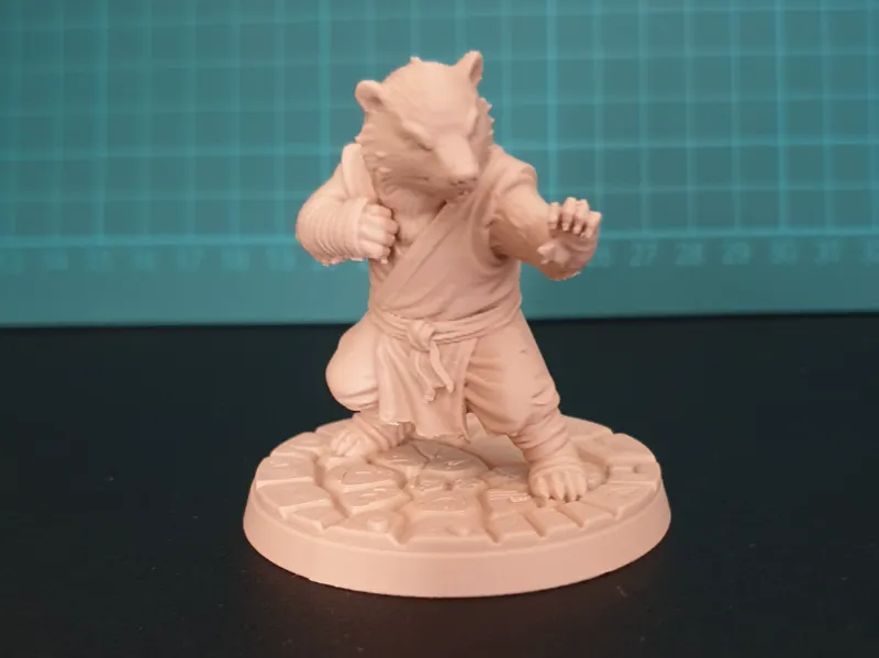 Badger Monk Miniature | Tabletop Dnd Figure