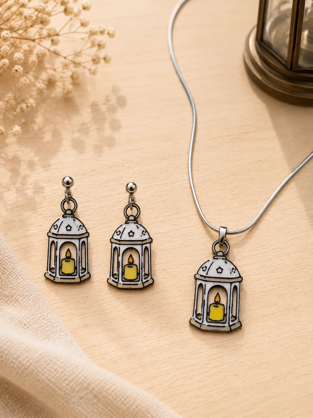 Conjunto Pendientes y Colgante Farol view 2