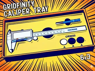 KinChrome Digital Vernier Calipers Gridfinity Tray