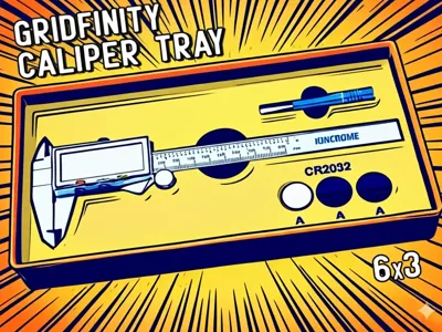 KinChrome Digital Vernier Calipers Gridfinity Tray