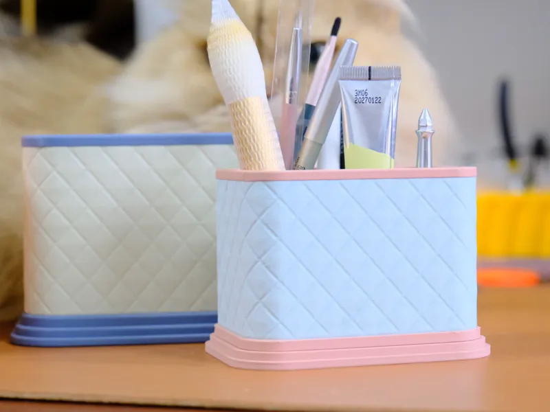 Leather Texture Cosmetic Makeup Storage Box