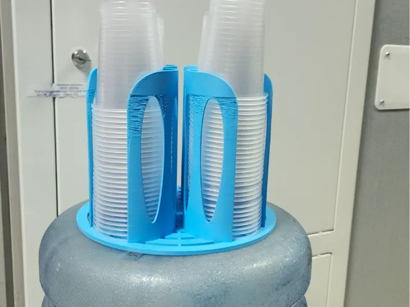 Cooler top plastic cup holder