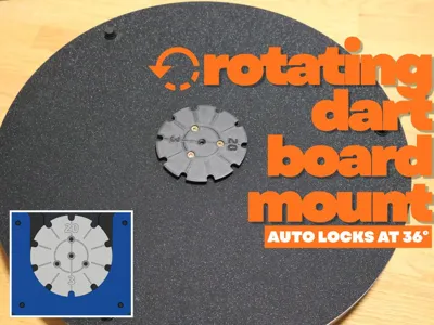 Rotating Dartboard Mount – 36° Indexed Lock