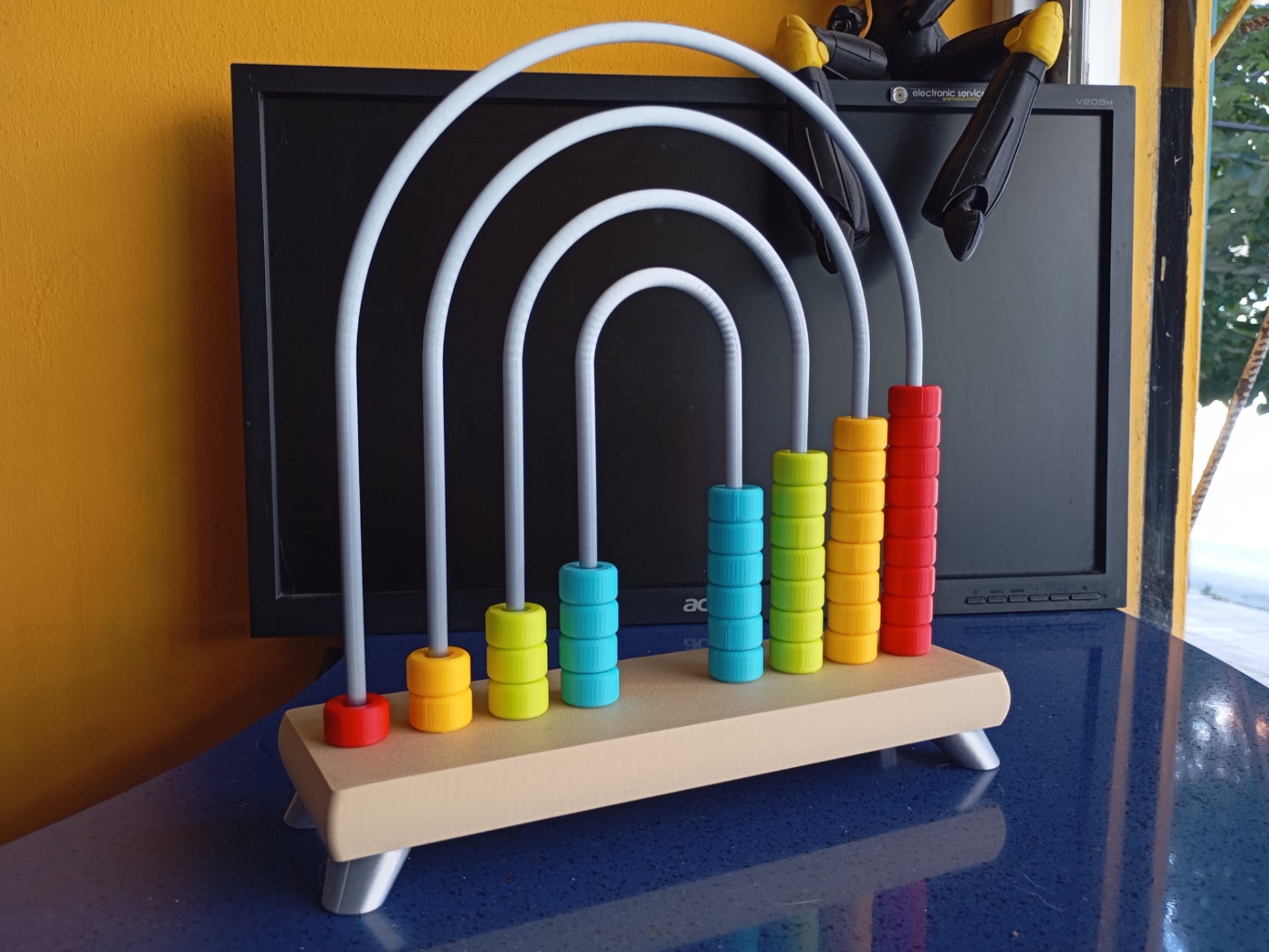 Rainbow Style Abacus educational toy