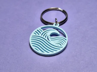 Ocean Wave Keychain Pendant