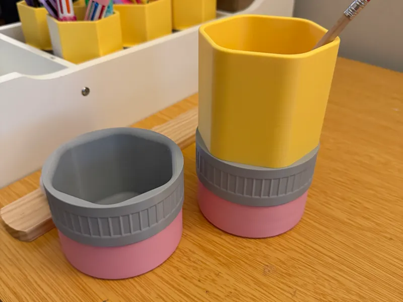 Pencil & Eraser Classroom Cups - Art Station