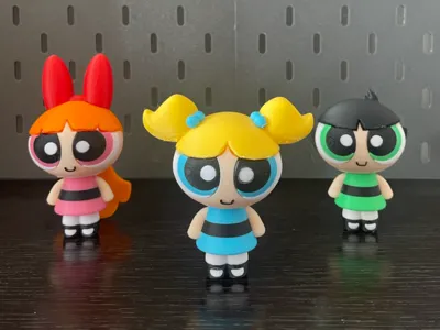 The Powerpuff Girls Bubbles (multi-part print, AMS not required, 9cm)