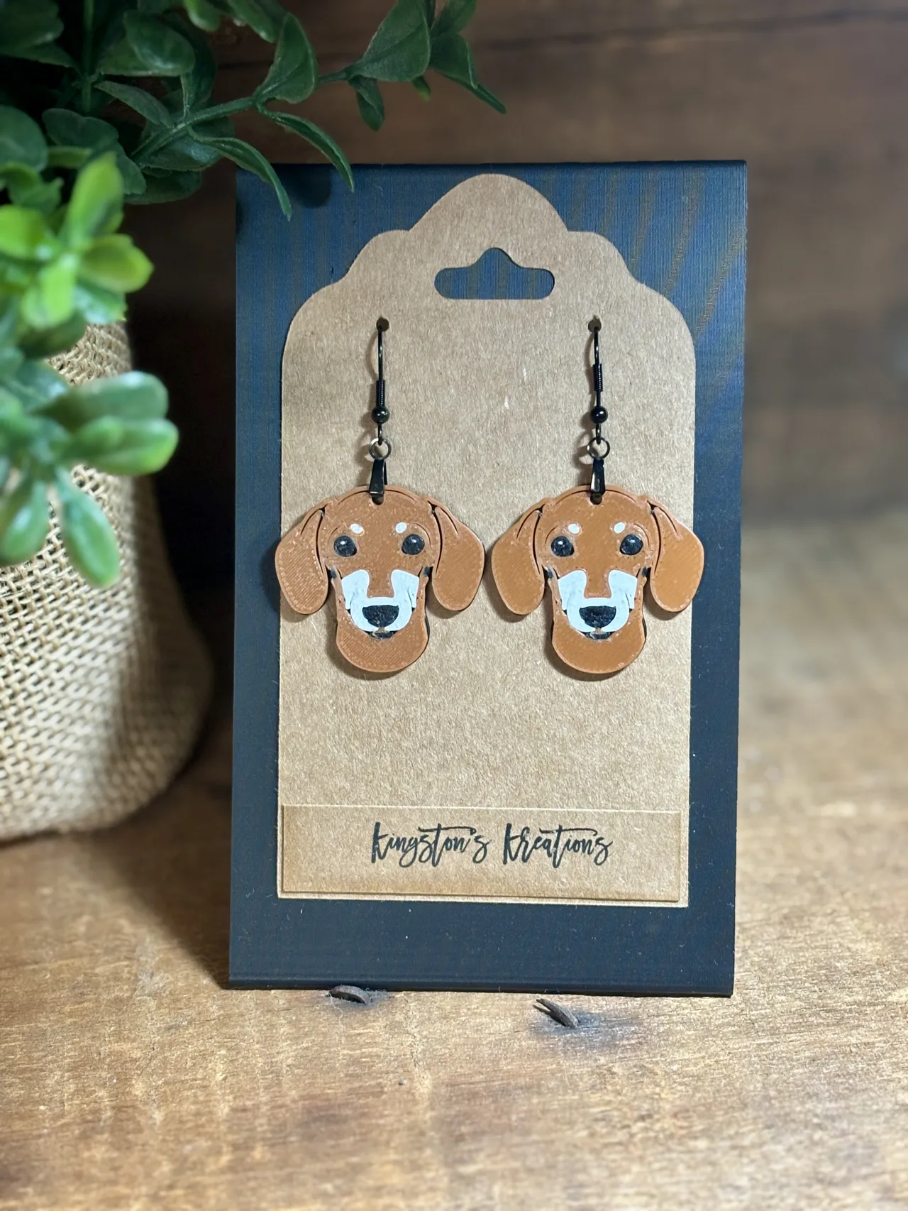 Weiner Dog Earrings view 2
