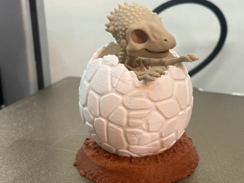 Baby Pachycephalosaurus Skeleton in Egg & Nest