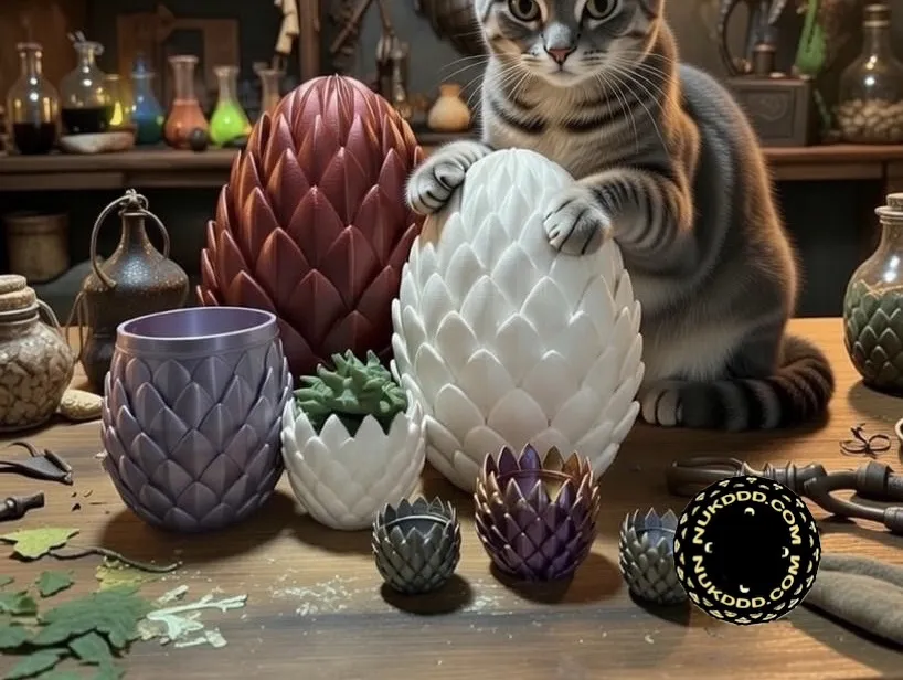 Dragon Egg Containers Seamless Closure - Free 3D Print Model - MakerWorld