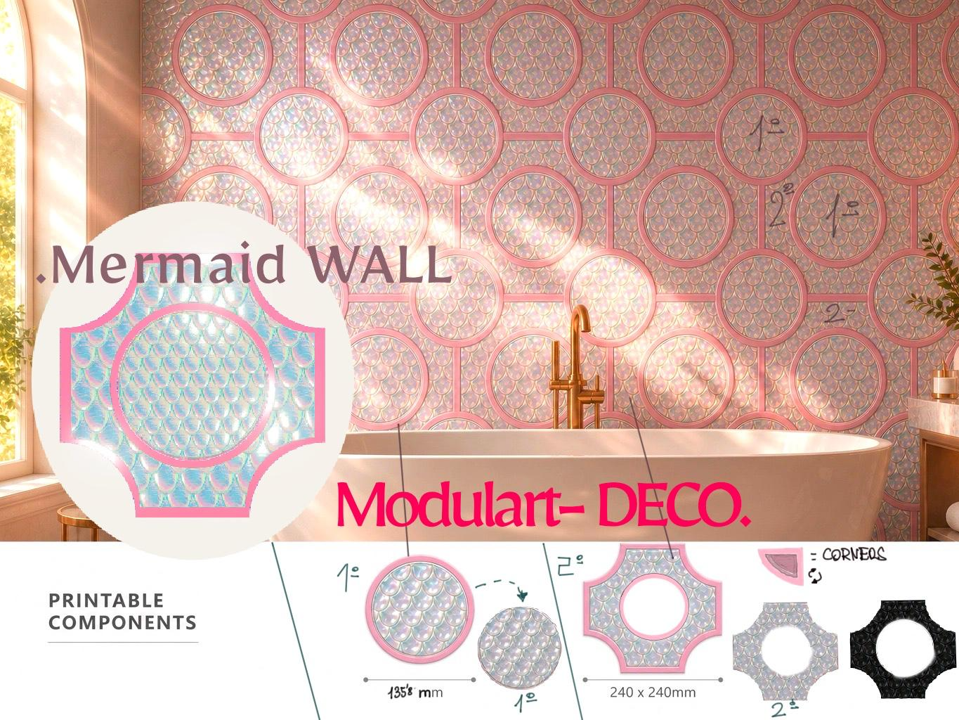 Mermaid wall Parametric Decorative Tile System