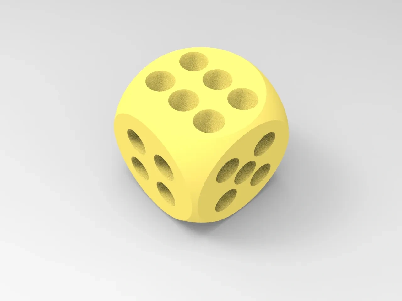 Miniatura 2 do modelo 3D 6面骰子（仅需4g）