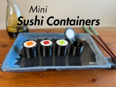 Mini Sushi Containers - No Glue