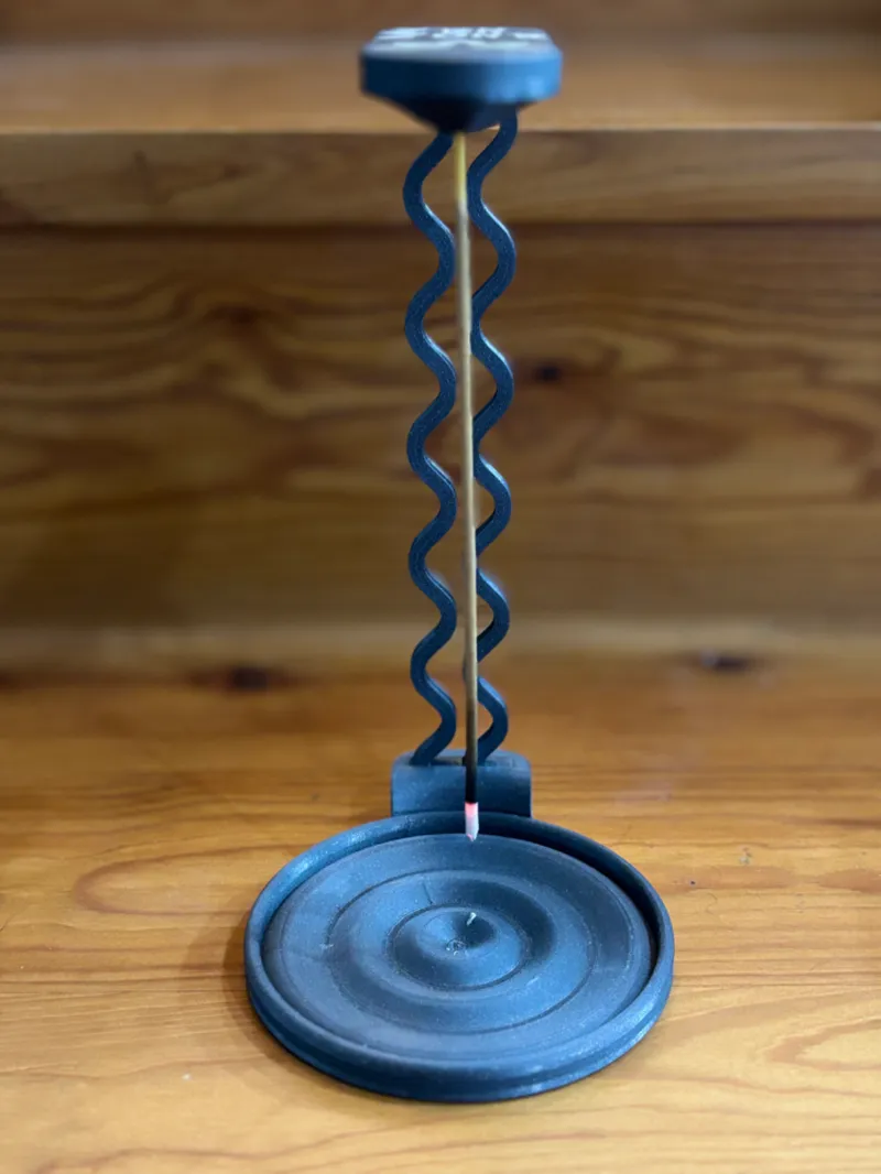 Inverted incense burner