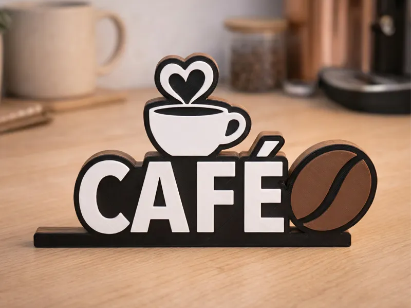 Placa decorativa Café