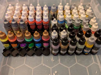 Vallejo & Army Painter rack, Really Useful Box 11L