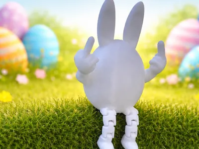 Articulated Easter Bunny Egg-funny