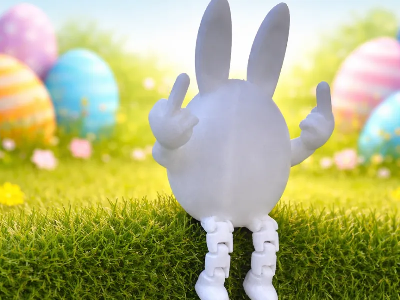 Articulated Easter Bunny Egg-funny