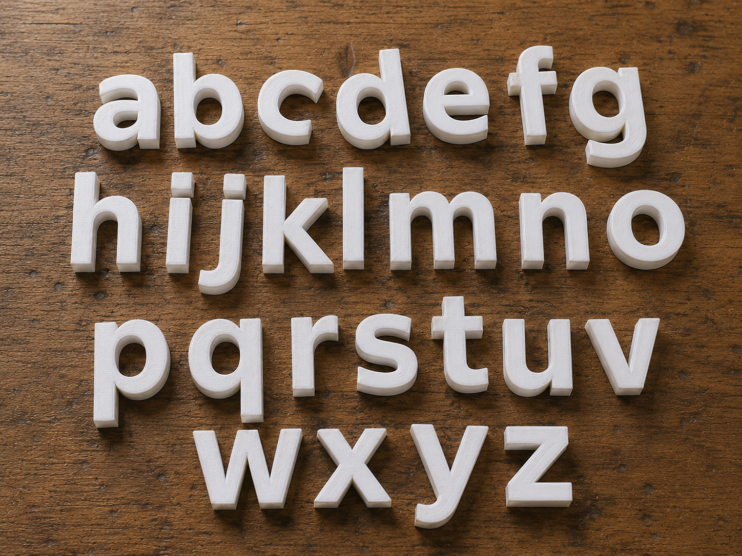 Verdana alphabet lowercase