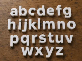 Verdana alphabet lowercase