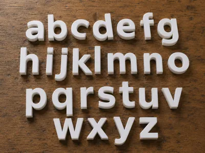 Verdana alphabet lowercase