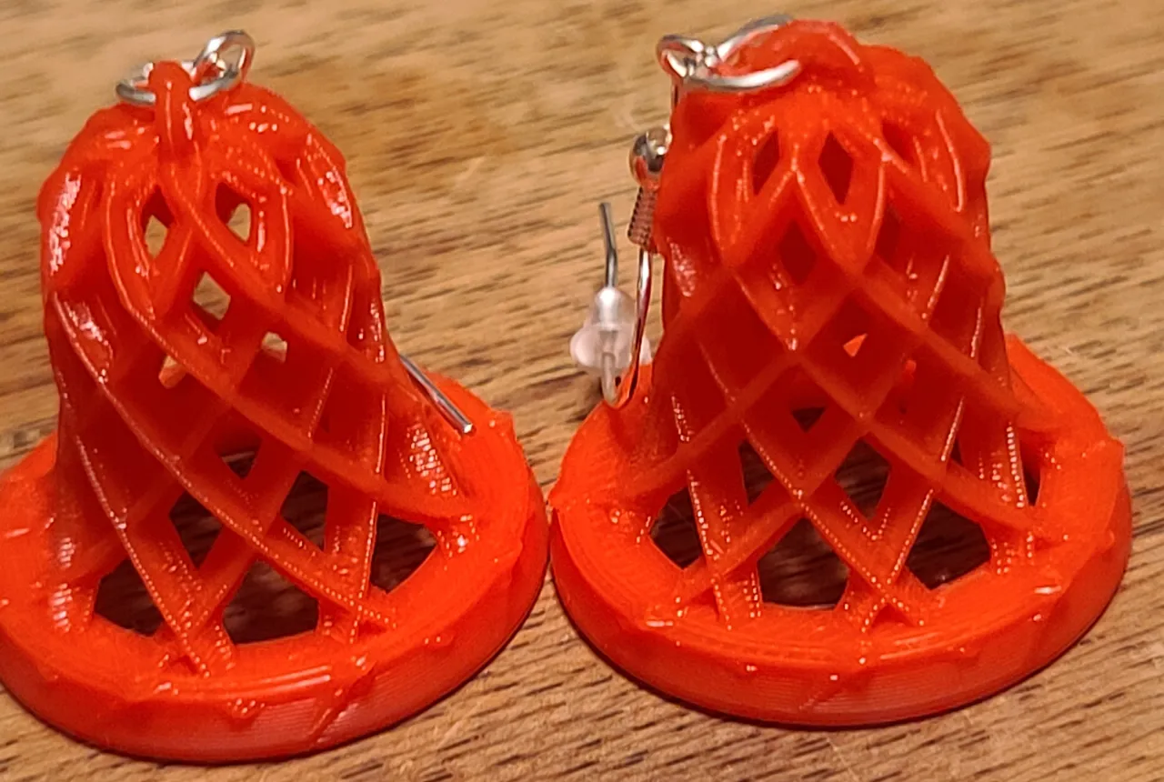 3D Bell Earrings view 3