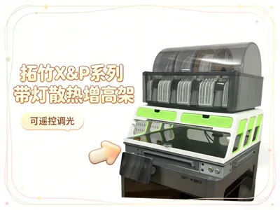 A must-print for Bambu Lab X&P series! Top light remote-controlled cooling riser (Seamlessly compatible with X2/P2 official external exhaust fan)