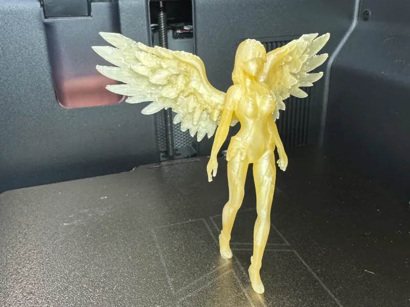 3D打印天使手办｜透明质感羽翼美人