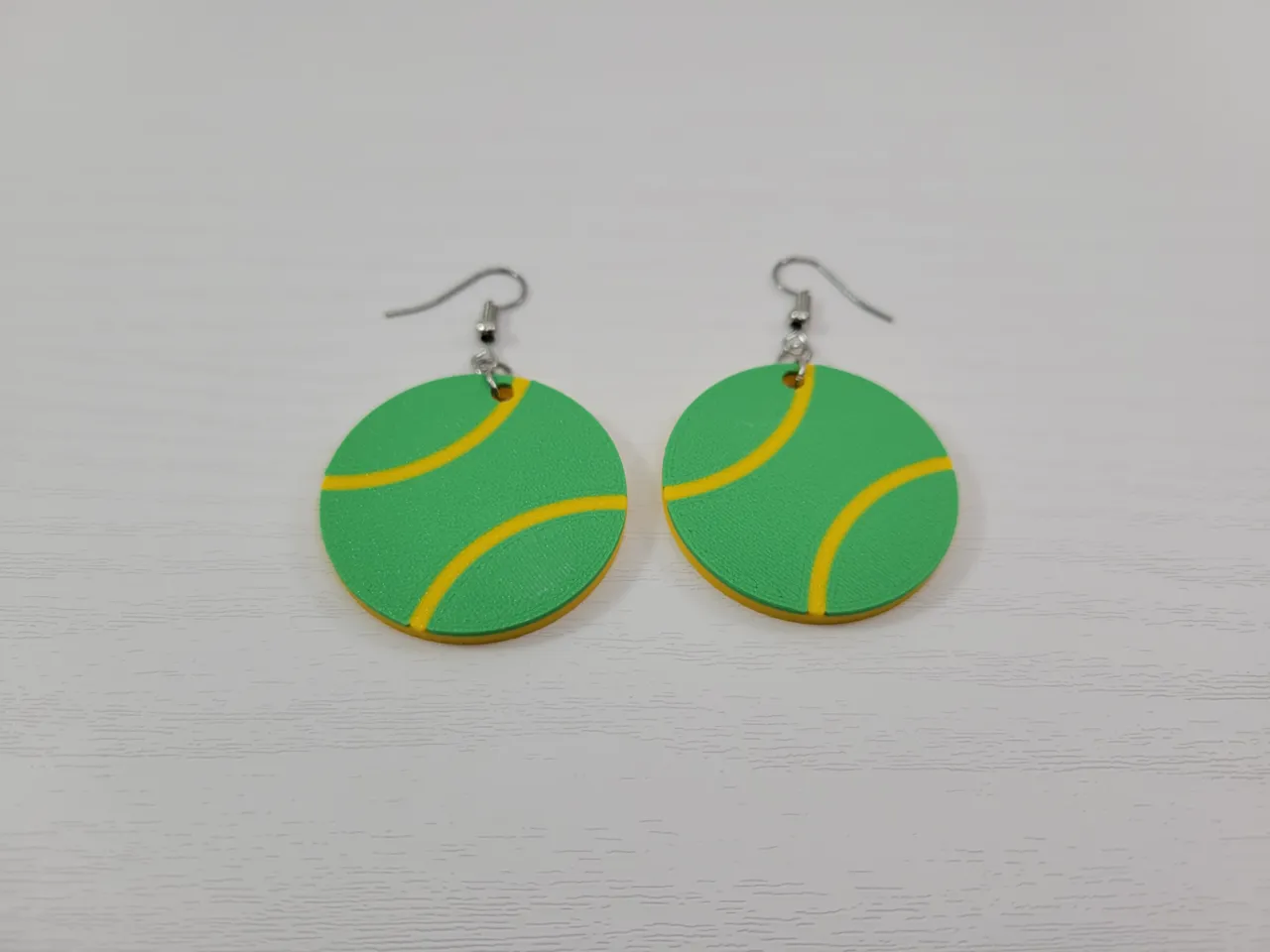 Tennis Earrings – 3D-Printed Game Day Jewelry view 2
