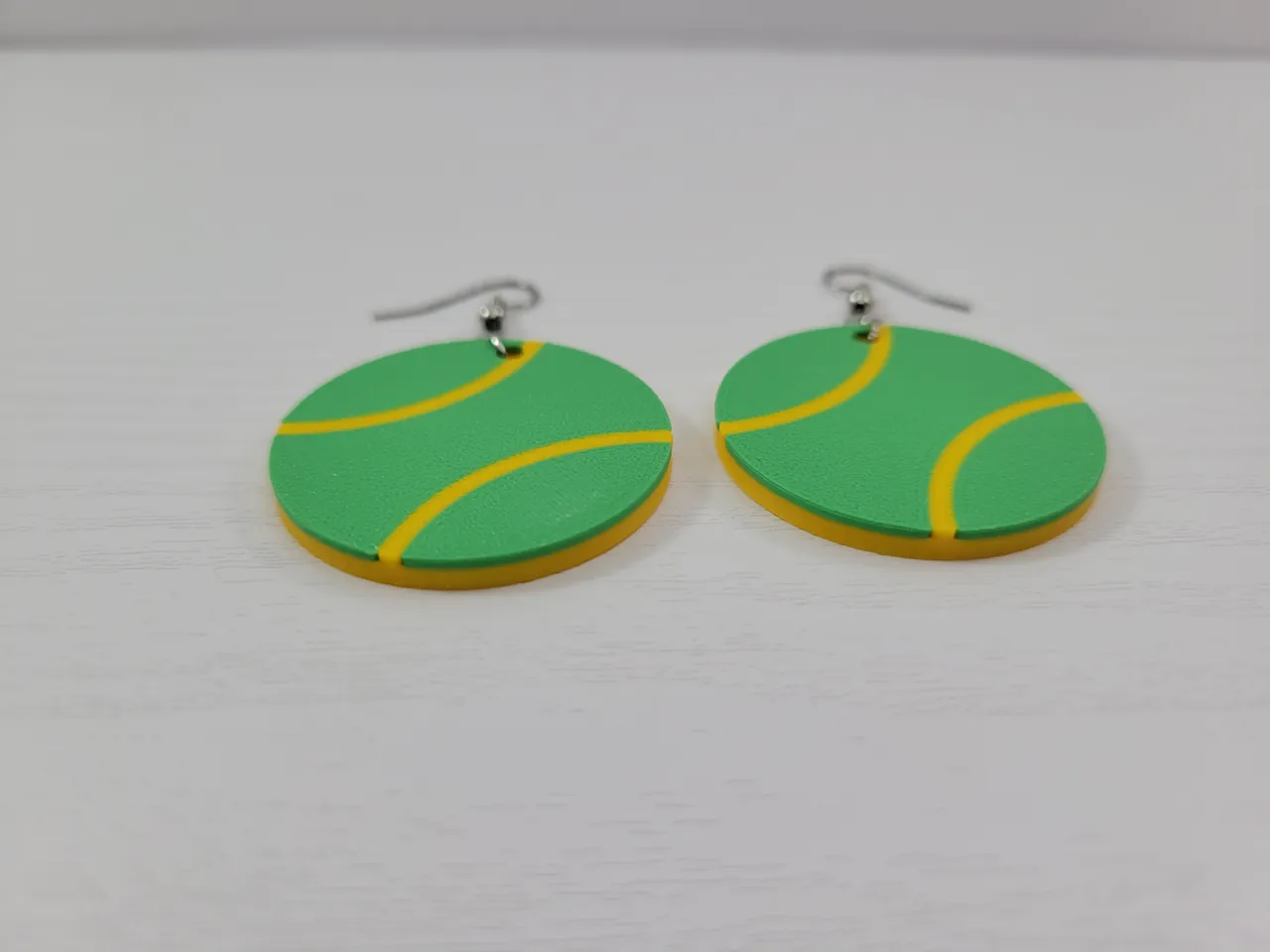 Tennis Earrings – 3D-Printed Game Day Jewelry view 3
